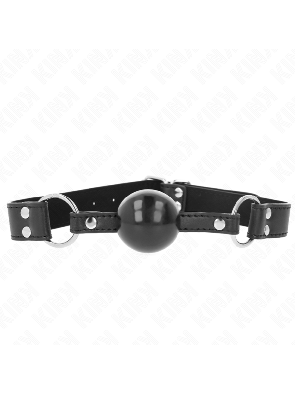 KINK - 4CM ZACHTE EN STEVIGE BALL GAG MET 62 x 2,5 CM VERSTELBARE LEDE