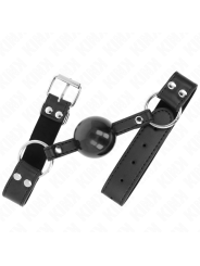 KINK - 4CM ZACHTE EN STEVIGE BALL GAG MET 62 x 2,5 CM VERSTELBARE LEDE