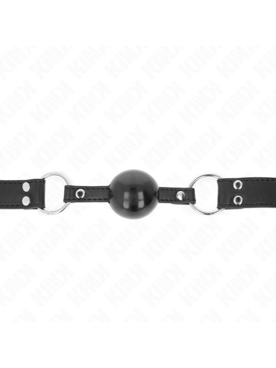 KINK - 4CM ZACHTE EN STEVIGE BALL GAG MET 62 x 2,5 CM VERSTELBARE LEDE