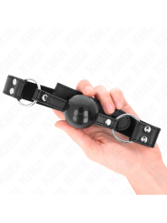 KINK - 4CM ZACHTE EN STEVIGE BALL GAG MET 62 x 2,5 CM VERSTELBARE LEDE