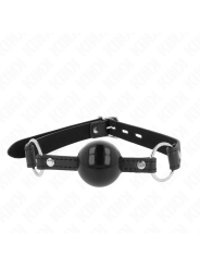 KINK - MORDAZA DE BOLA 4 CM TPE CON CANDADO NEGRO 60 x 2 CM