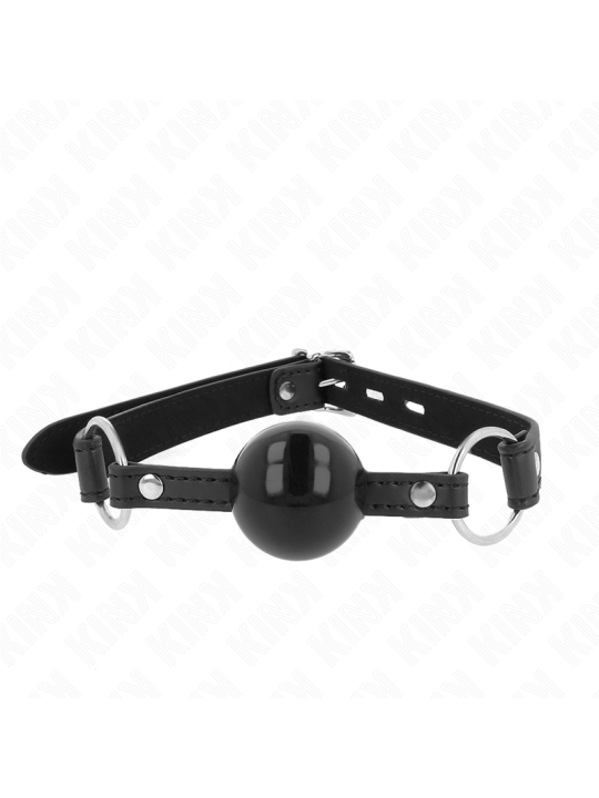 KINK - MORDAÇA BOLA TPE 4 CM COM FECHADURA PRETA 60 x 2 CM