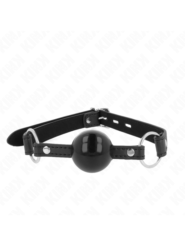 KINK - MORDAÇA BOLA TPE 4 CM COM FECHADURA PRETA 60 x 2 CM