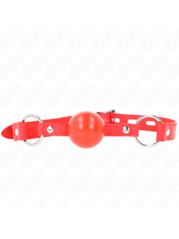 KINK - MORDAÇA BOLA TPE 4 CM COM FECHADURA ROJO 60 x 2 CM