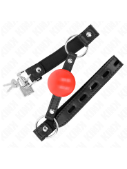 KINK - MORDAZA DE BOLA 4 CM TPE ROJO 60 x 2 CM