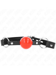 KINK - BALL 4 CM KNEBEL MIT SCHLOSS ROTER BALL SCHWARZER GURT 60 x 2 C