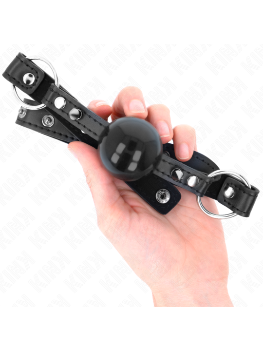 KINK - MORDAÇA BOLA 4 CM COM PONTA REBITE E SNAP LOCK 65 x 2 CM