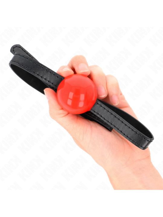 KINK - MORDAZA DE BOLA 4 CM SÓLIDA SIMPLE ROJO 65 x 1.5 CM