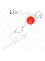 KINK - BALLE PVC TRANSPARENTE ROUGE 4 CM BAG AJUSTABLE