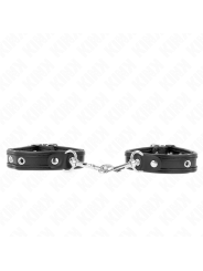 KINK - MINI ZWARTE STUDDED POLSBANDJES VERSTELBAAR 16-22 CM X 2 CM