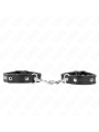 KINK - MINI ZWARTE STUDDED POLSBANDJES VERSTELBAAR 16-22 CM X 2 CM
