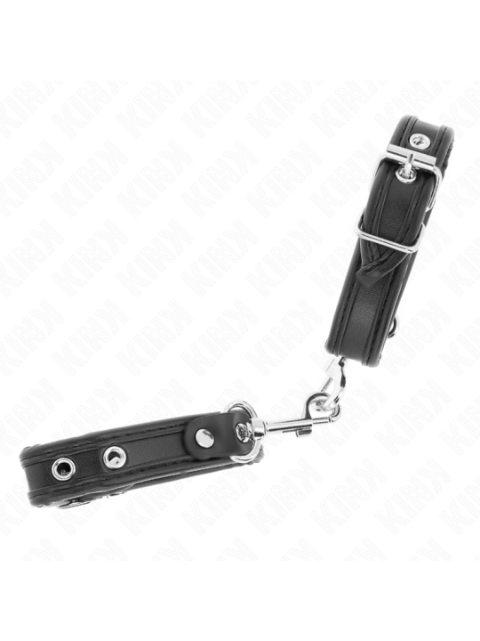 KINK - MINI ZWARTE STUDDED POLSBANDJES VERSTELBAAR 16-22 CM X 2 CM