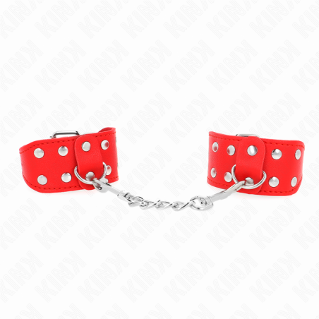 KINK - VERSTELBARE DUBBELE STUD LINE POLSBANDJES ROOD