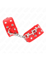 KINK - VERSTELBARE DUBBELE STUD LINE POLSBANDJES ROOD