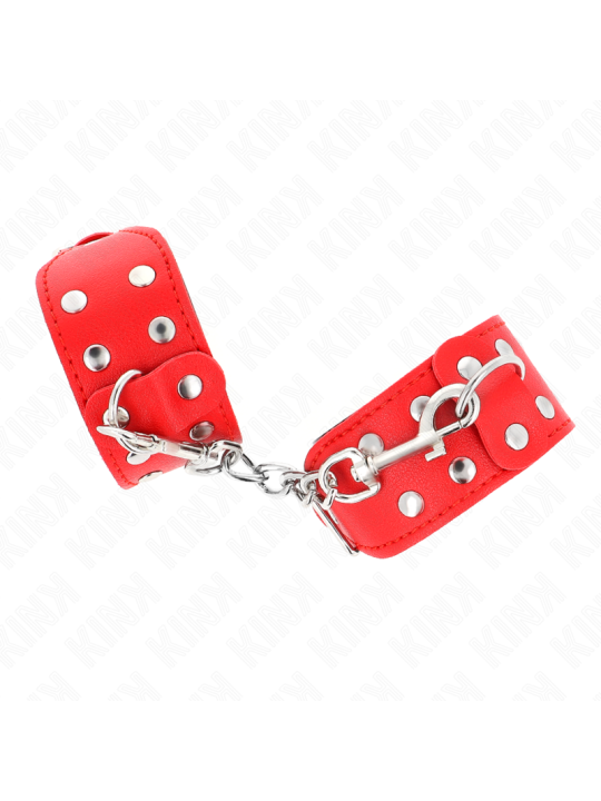 KINK - VERSTELBARE DUBBELE STUD LINE POLSBANDJES ROOD