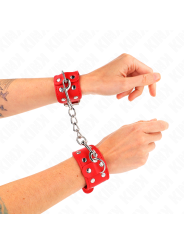 KINK - VERSTELBARE DUBBELE STUD LINE POLSBANDJES ROOD