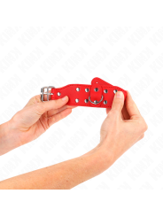 KINK - PULSEIRAS COM LINHA DUPLA DE PREGOS AJUSTÁVEIS VERMELHO