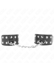 KINK - WRISTBANDS WITH DOUBLE LINE OF ADJUSTABLE STUDS BLACK
