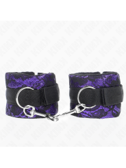 KINK - KORTE FLUWELEN KANTEN POLSBAND MET PAARS/ZWARTE NYLON BONDING 2