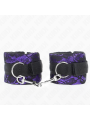 KINK - PUNHOS DE RENDA DE VELUDO CURTO E BIND DE NYLON ROXO / PRETO 23