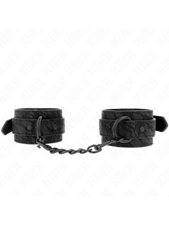 KINK - MIT DUNKLER SPITZE ÜBERZOGENE HANDGELENKMANSCHETTEN VERSTELLBAR
