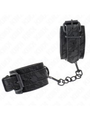 KINK - DARK LACE COVERED WRIST CUFFS ADJUSTABLE BLACK 19-26 CM