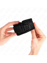 KINK - POIGNETS RECOUVERTS DE DENTELLE FONCÉE NÉOPRÈNE AJUSTABLE NOIR 