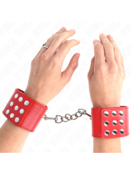 KINK - POLSBANDJES MET VERSTELBARE DRUKSLUITING ROOD 19-24 CM X 5,5 CM