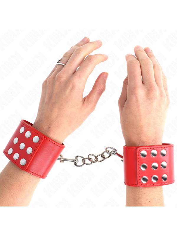 KINK - MUÑEQUERAS CON CIERRE A PRESIÓN AJUSTABLE ROJO 19-24 CM X 5.5 C