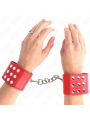 KINK - POLSBANDJES MET VERSTELBARE DRUKSLUITING ROOD 19-24 CM X 5,5 CM