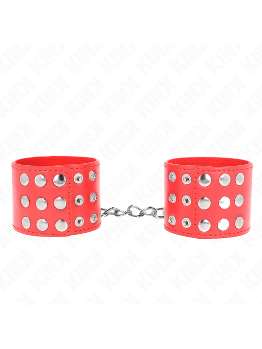 KINK - POLSBANDJES MET VERSTELBARE DRUKSLUITING ROOD 19-24 CM X 5,5 CM