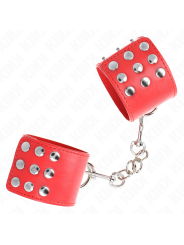 KINK - MUÑEQUERAS CON CIERRE A PRESIÓN AJUSTABLE ROJO 19-24 CM X 5.5 C