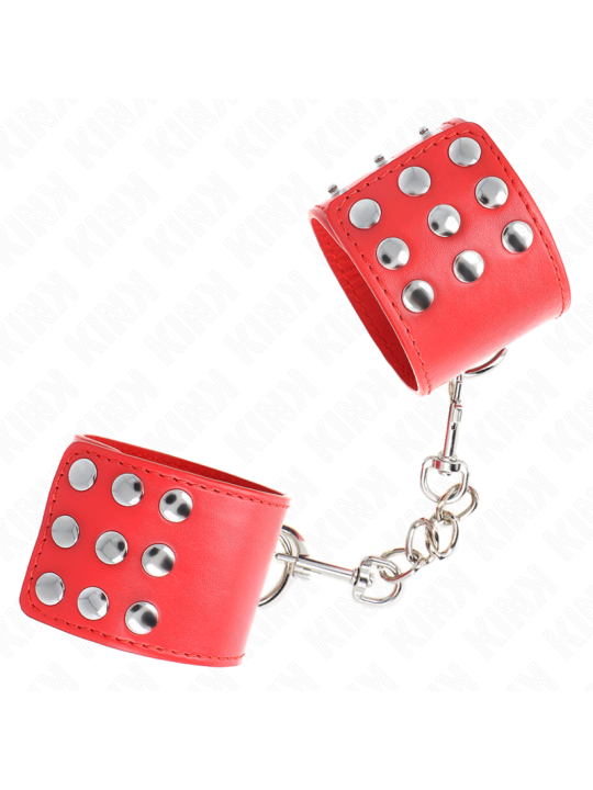 KINK - MUÑEQUERAS CON CIERRE A PRESIÓN AJUSTABLE ROJO 19-24 CM X 5.5 C