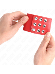 KINK - POLSBANDJES MET VERSTELBARE DRUKSLUITING ROOD 19-24 CM X 5,5 CM