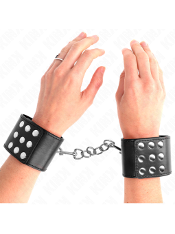 KINK - MUÑEQUERAS CON CIERRE A PRESIÓN AJUSTABLE NEGRO 19-24 CM X 5.5 