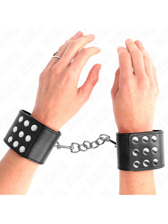 KINK - HANDGELENKFESSELN MIT DRUCKVERSCHLUSS SCHWARZ VERSTELLBAR 19-24