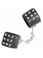 KINK - HANDGELENKFESSELN MIT DRUCKVERSCHLUSS SCHWARZ VERSTELLBAR 19-24