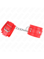 KINK - 3 D-RING VERSTELBARE POLSBANDJES ROOD 17,5-25 CM X 6 CM
