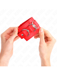 KINK - 3 D-RING WRIST RESTRAINTS ADJUSTABLE RED 17.5-25 CM X 6 CM