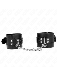 KINK - APPUI-POIGNETS NOIR AVEC CEINTURE NOIRE RÉGLABLE 17-28 CM X 6 C