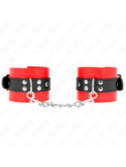 KINK - RODE POLSBANDJES MET VERSTELBARE ZWARTE BAND 17-28 CM X 6 CM