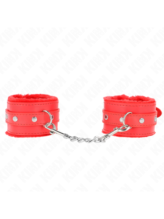 KINK - POGGIPOLSI PREMIUM IMBOTTITI IN PELLICCIA ROSSI CON CINTURA ROS