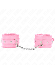 KINK - PREMIUM PELZGEFÜTTERTE HANDGELENKFESSELN ROSA MIT ROSA GÜRTEL V