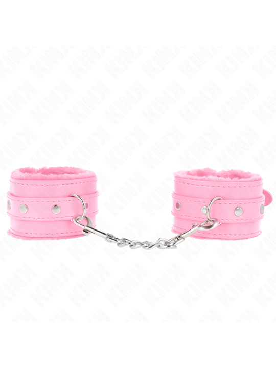 KINK - POGGIPOLSI PREMIUM RIVESTITI IN PELLICCIA ROSA CON CINTURA ROSA