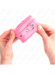 KINK - POGGIPOLSI PREMIUM RIVESTITI IN PELLICCIA ROSA CON CINTURA ROSA