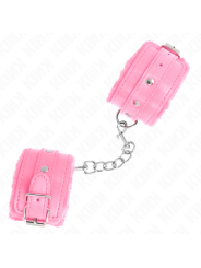 KINK - POGGIPOLSI PREMIUM RIVESTITI IN PELLICCIA ROSA CON CINTURA ROSA