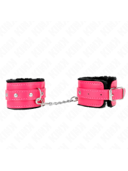 KINK - PULSO PREMIUM FORRO DE PELE PRETO COM CINTO RASPBERRY ROSE AJUS