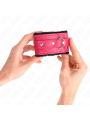 KINK - MUÑEQUERAS FORRADAS PREMIUM NEGRO CON CORREA FUCSIA AJUSTABLE 1
