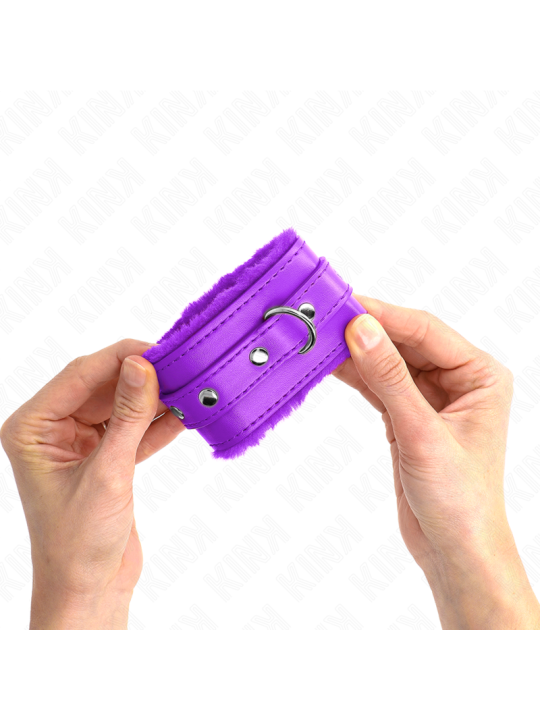 KINK - MUÑEQUERAS FORRADAS PREMIUM VIOLETA CON CORREA VIOLETA AJUSTABL