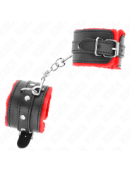 KINK - PULSO PREMIUM FORRO DE PELE VERMELHO COM CINTO PRETO AJUSTÁVEL 